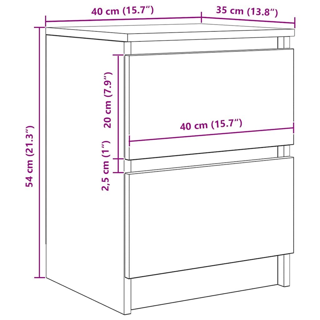 Tv-Bänk 40X35X54 Cm Konstruerat Trä