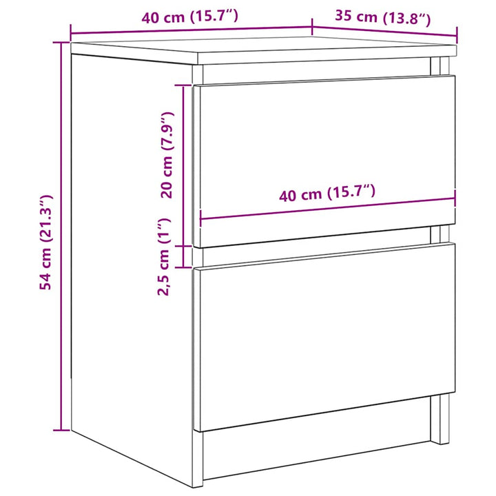 Tv-Bänk 40X35X54 Cm Konstruerat Trä