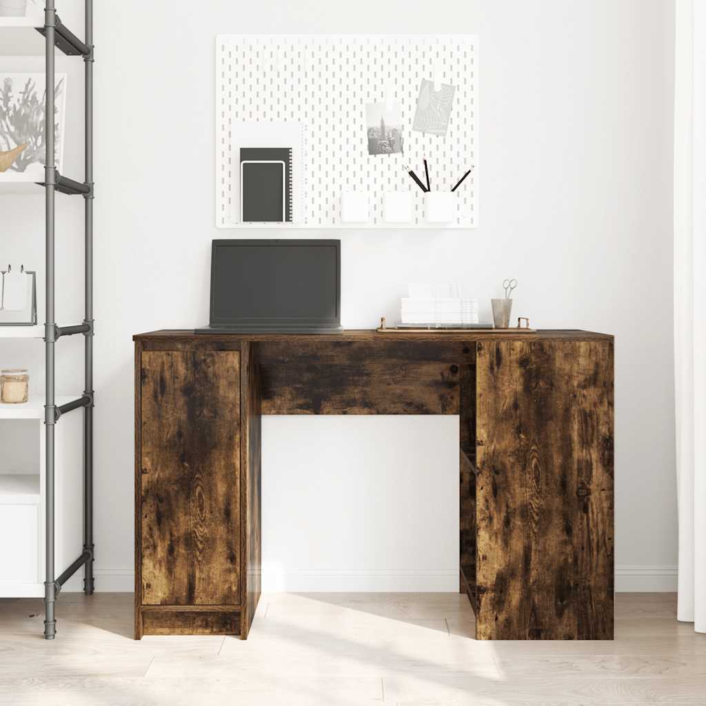 Skrivbord Rökt Ek 120X42X76 Cm Konstruerat Trä
