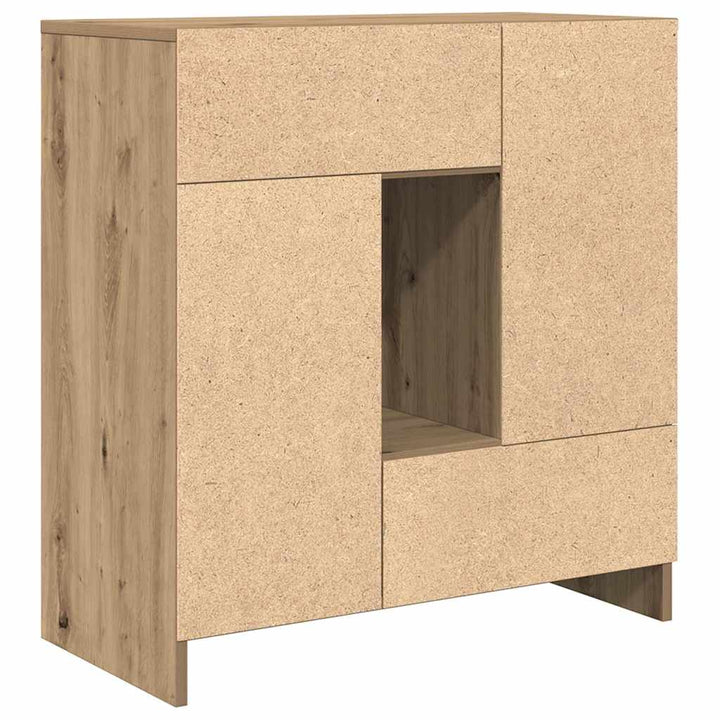 Skänk Med Lådor Och Dörrar Hantverksmässig Ek 70,5X34X74,5 Cm
