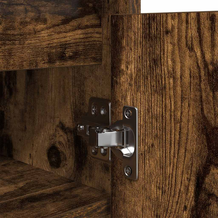 Skoskåp Rökt Ek 29,5X34X76 Cm Konstruerat Trä