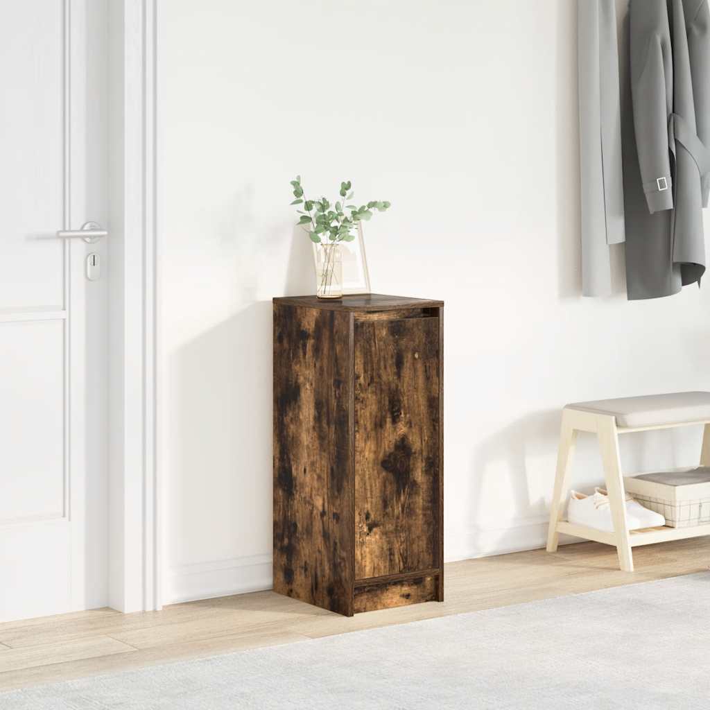 Skoskåp Rökt Ek 29,5X34X76 Cm Konstruerat Trä