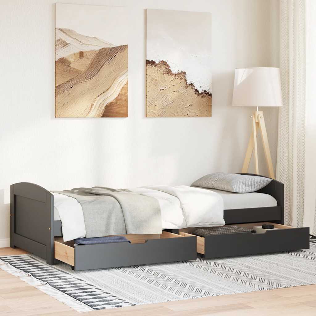 Dagbädd Med 2 Lådor Utan Madrass Irun 90X200 Cm