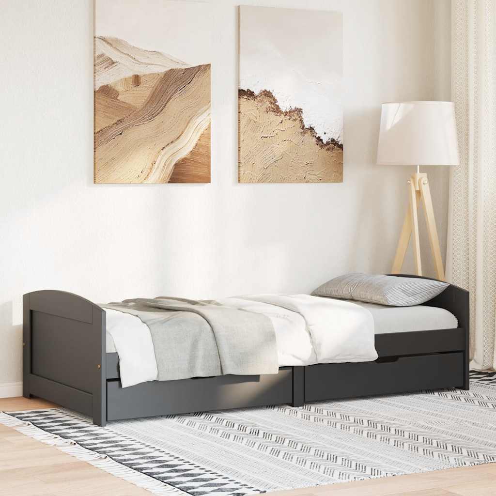 Dagbädd Med 2 Lådor Utan Madrass Irun 90X200 Cm