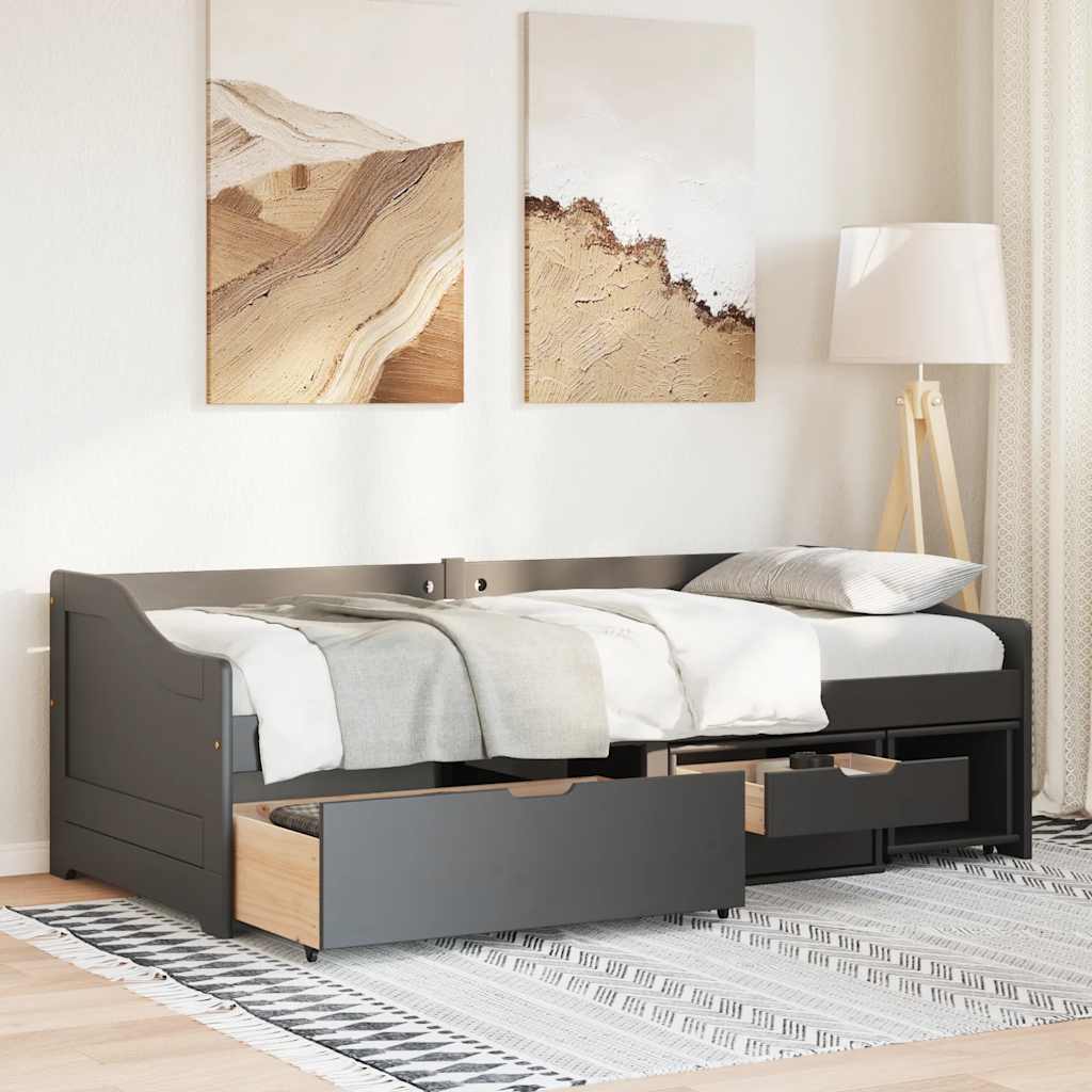 Dagbädd Med 3 Lådor Utan Madrass Irun 90X200 Cm