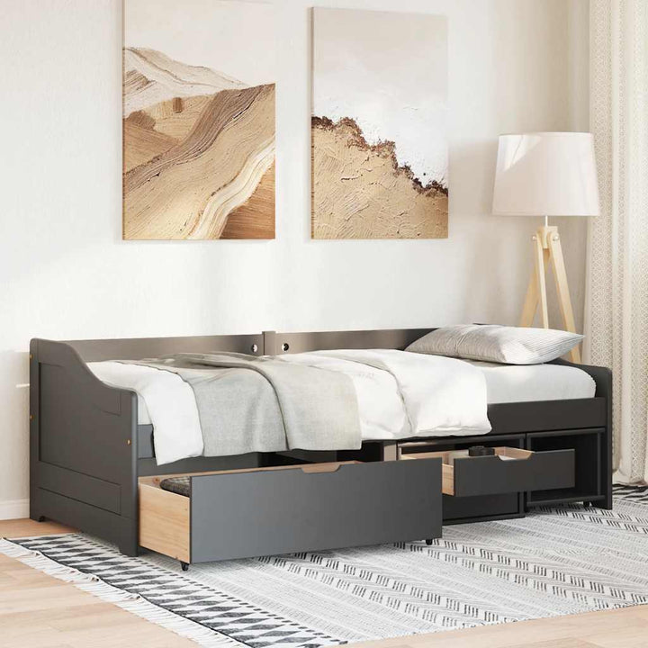 Dagbädd Med 3 Lådor Utan Madrass Irun 90X200 Cm