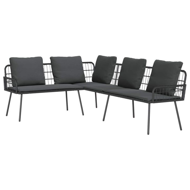 Soffa Med Kudde Antracit 173 X 231 X 90Cm Stål