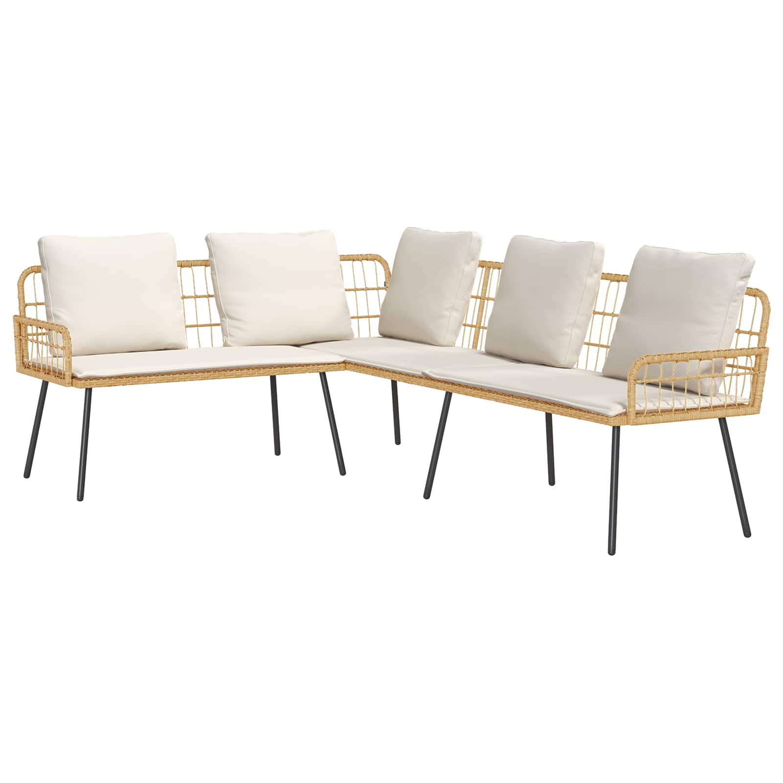 Soffa 5-Antal Sittplatser Natur Stål
