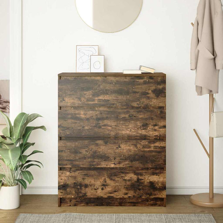 Skänk Rökt Ek 80X35X99 Cm Konstruerat Trä
