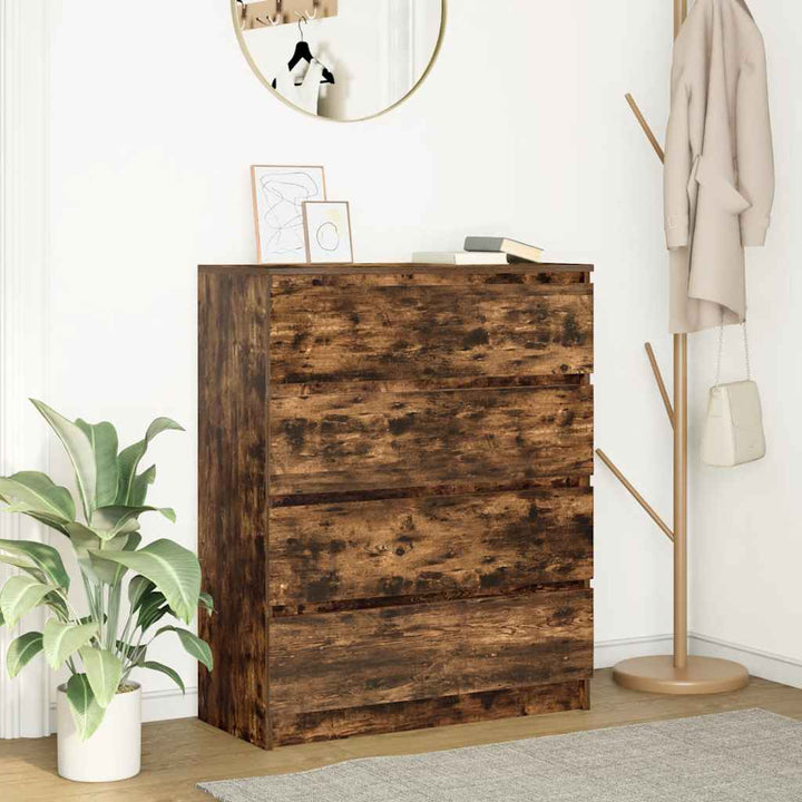 Skänk Rökt Ek 80X35X99 Cm Konstruerat Trä