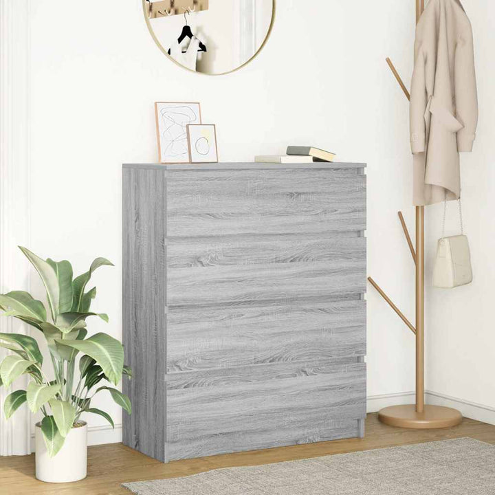 Skänk Rökt Ek 80X35X99 Cm Konstruerat Trä