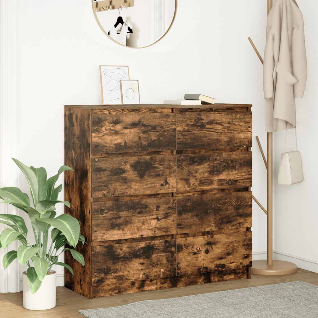 Skänk Hantverksmässig Ek 100X35X99 Cm Konstruerat Trä