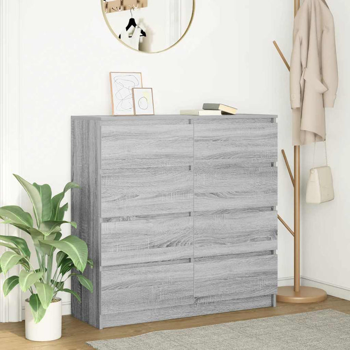 Skänk Hantverksmässig Ek 100X35X99 Cm Konstruerat Trä