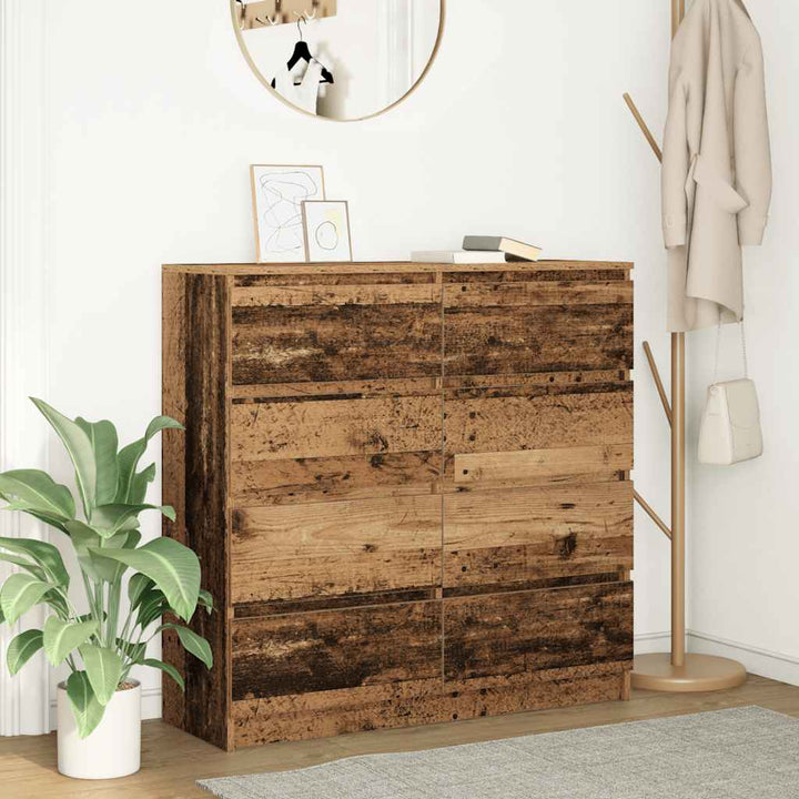 Skänk Hantverksmässig Ek 100X35X99 Cm Konstruerat Trä