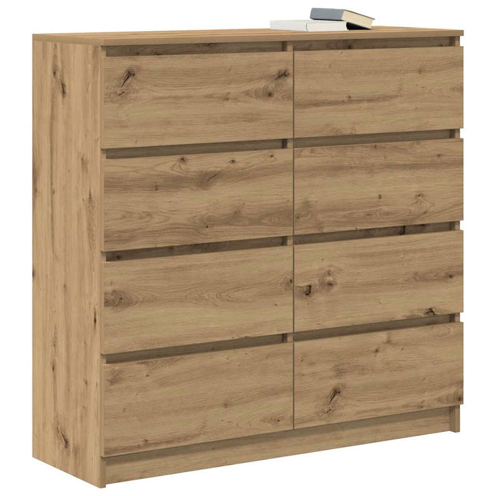 Skänk Hantverksmässig Ek 100X35X99 Cm Konstruerat Trä