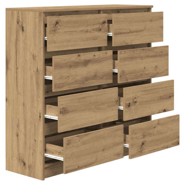 Skänk Hantverksmässig Ek 100X35X99 Cm Konstruerat Trä