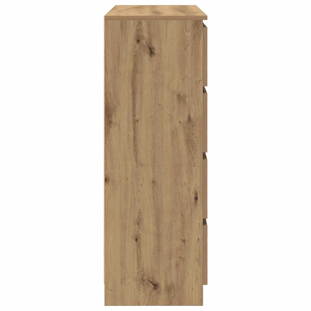 Skänk Hantverksmässig Ek 100X35X99 Cm Konstruerat Trä