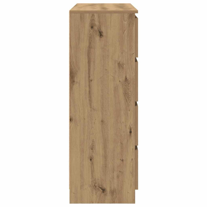 Skänk Hantverksmässig Ek 100X35X99 Cm Konstruerat Trä