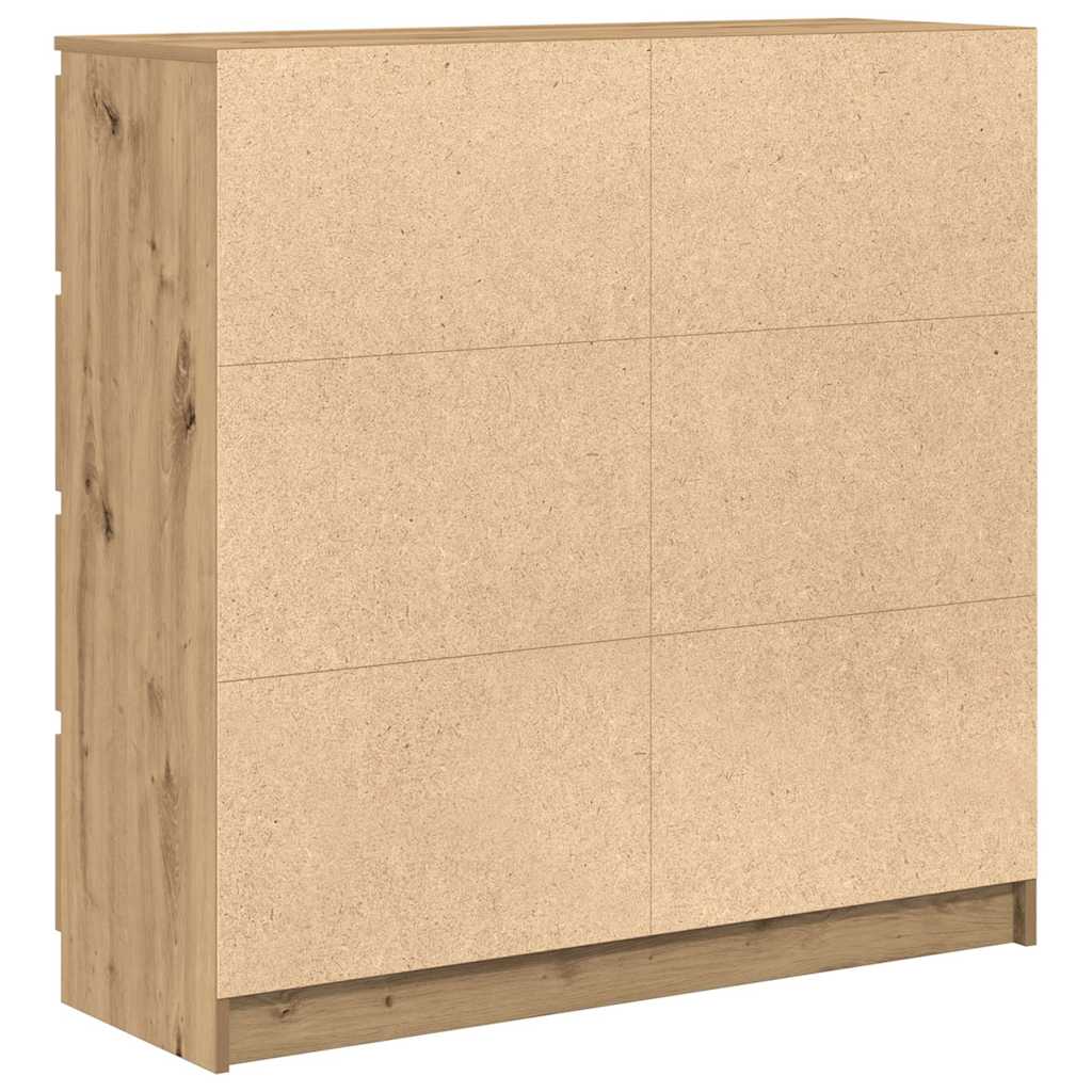 Skänk Hantverksmässig Ek 100X35X99 Cm Konstruerat Trä