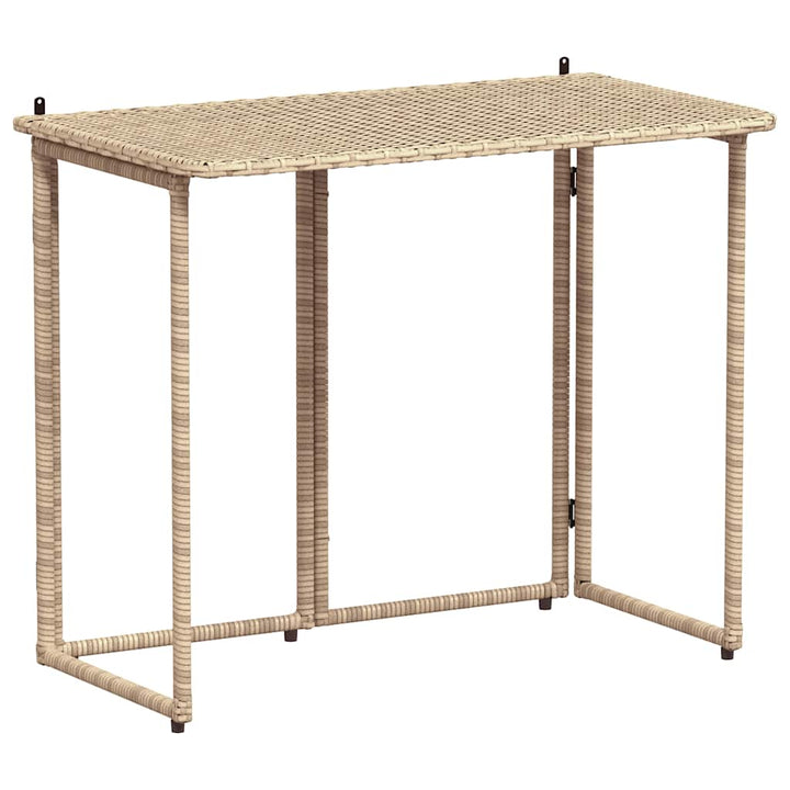 Hopfällbart Trädgårdsbord 90X51X75 Cm Konstrotting