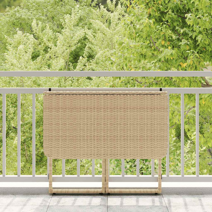 Hopfällbart Trädgårdsbord 90X51X75 Cm Konstrotting