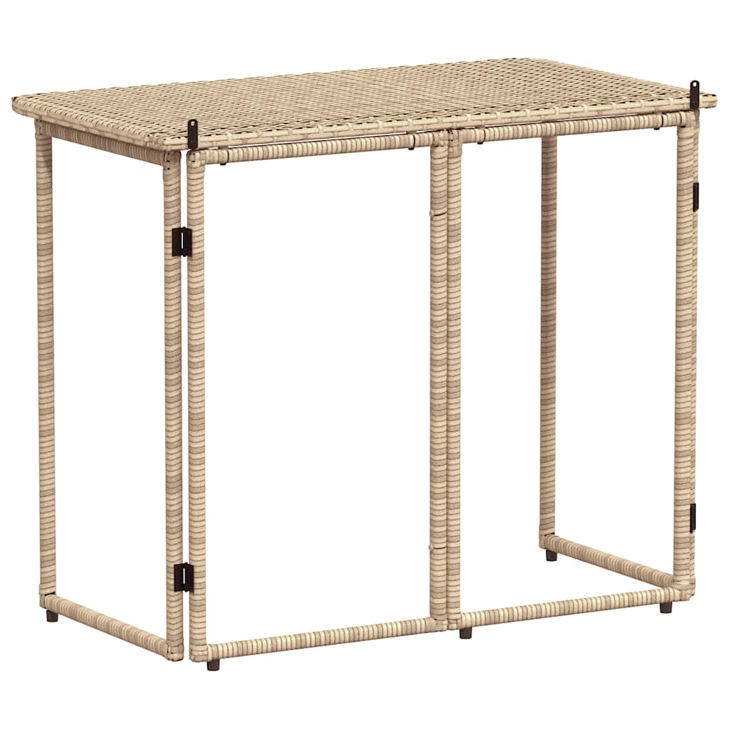 Hopfällbart Trädgårdsbord 90X51X75 Cm Konstrotting