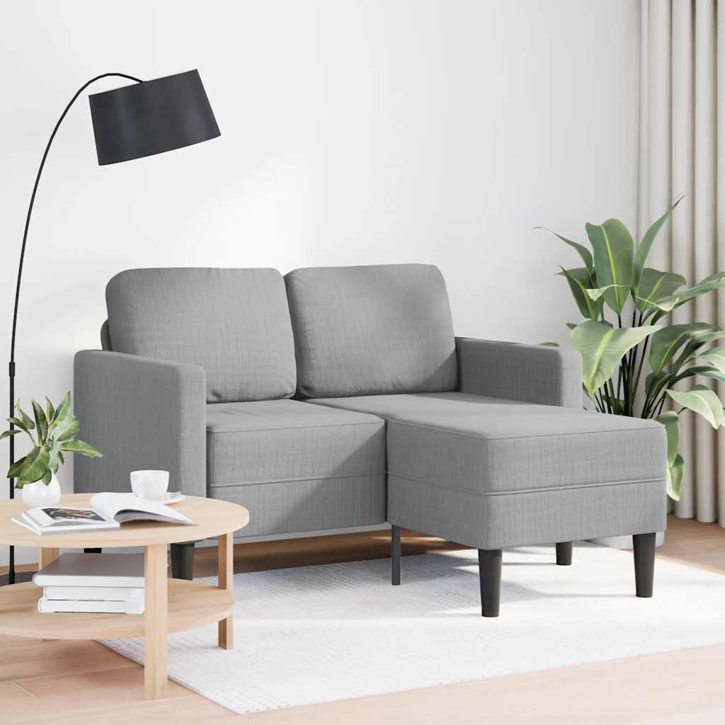 2-Sitssoffa Med Schäslong L-Formad 125 Cm Tyg