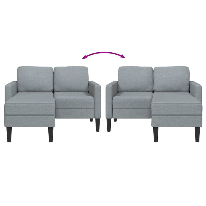 2-Sitssoffa Med Schäslong L-Formad 125 Cm Tyg
