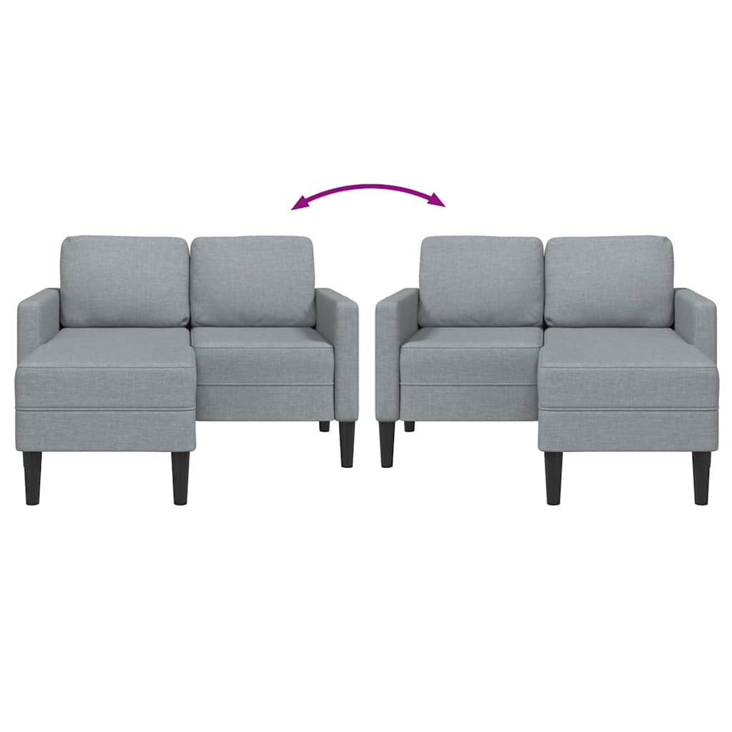 2-Sitssoffa Med Schäslong L-Formad 125 Cm Tyg