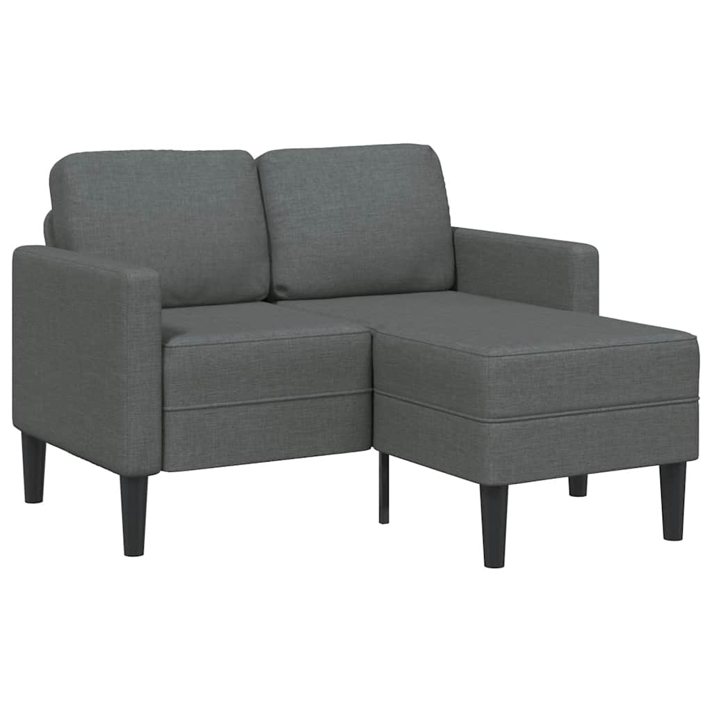 2-Sitssoffa Med Schäslong L-Formad 125 Cm Tyg
