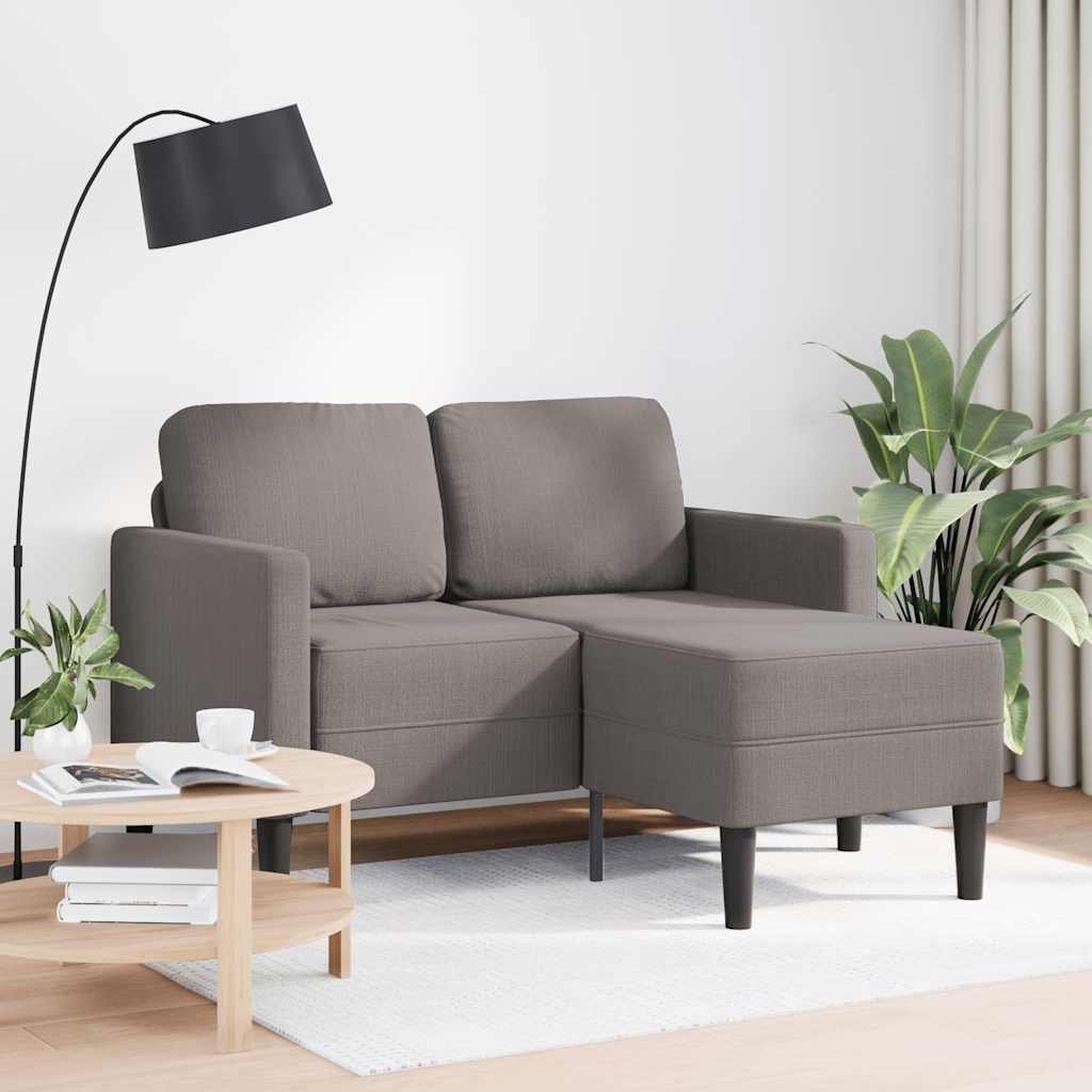 2-Sitssoffa Med Schäslong L-Formad 125 Cm Tyg