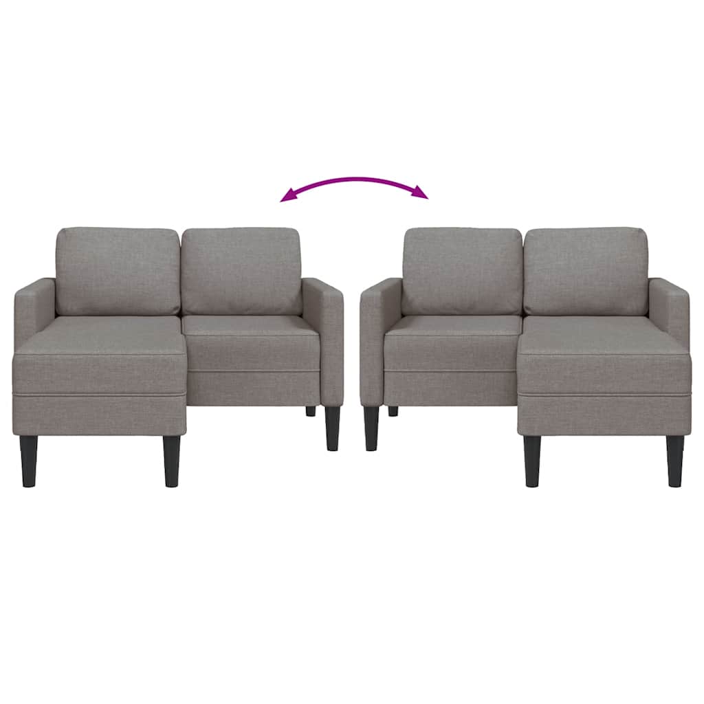 2-Sitssoffa Med Schäslong L-Formad 125 Cm Tyg