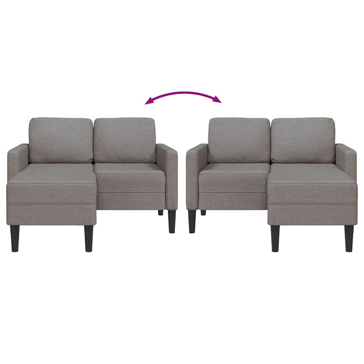 2-Sitssoffa Med Schäslong L-Formad 125 Cm Tyg