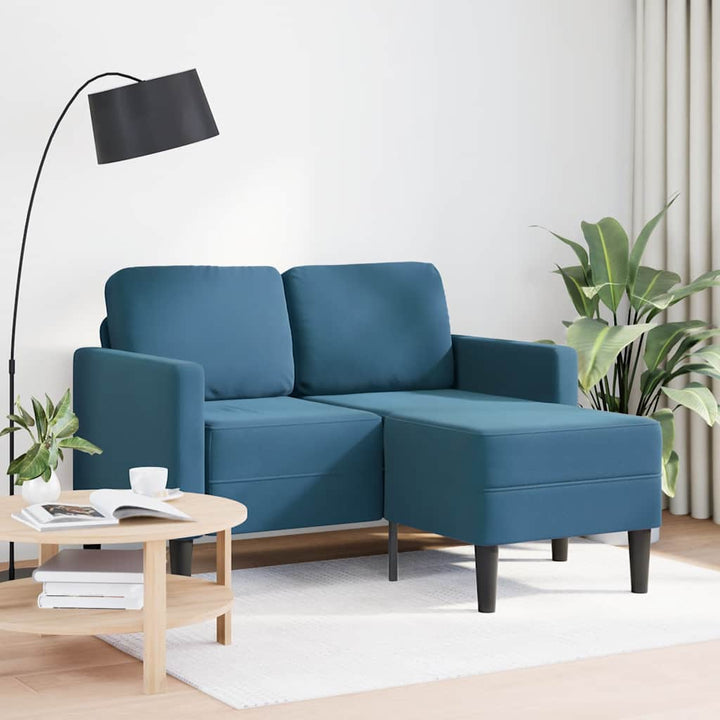 2-Sitssoffa Med Schäslong L-Formad 125 Cm Sammet
