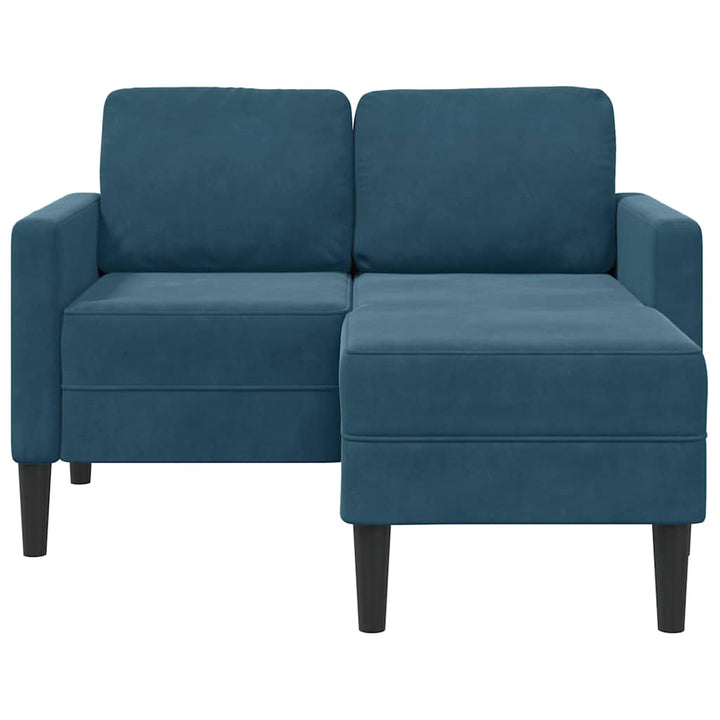 2-Sitssoffa Med Schäslong L-Formad 125 Cm Sammet