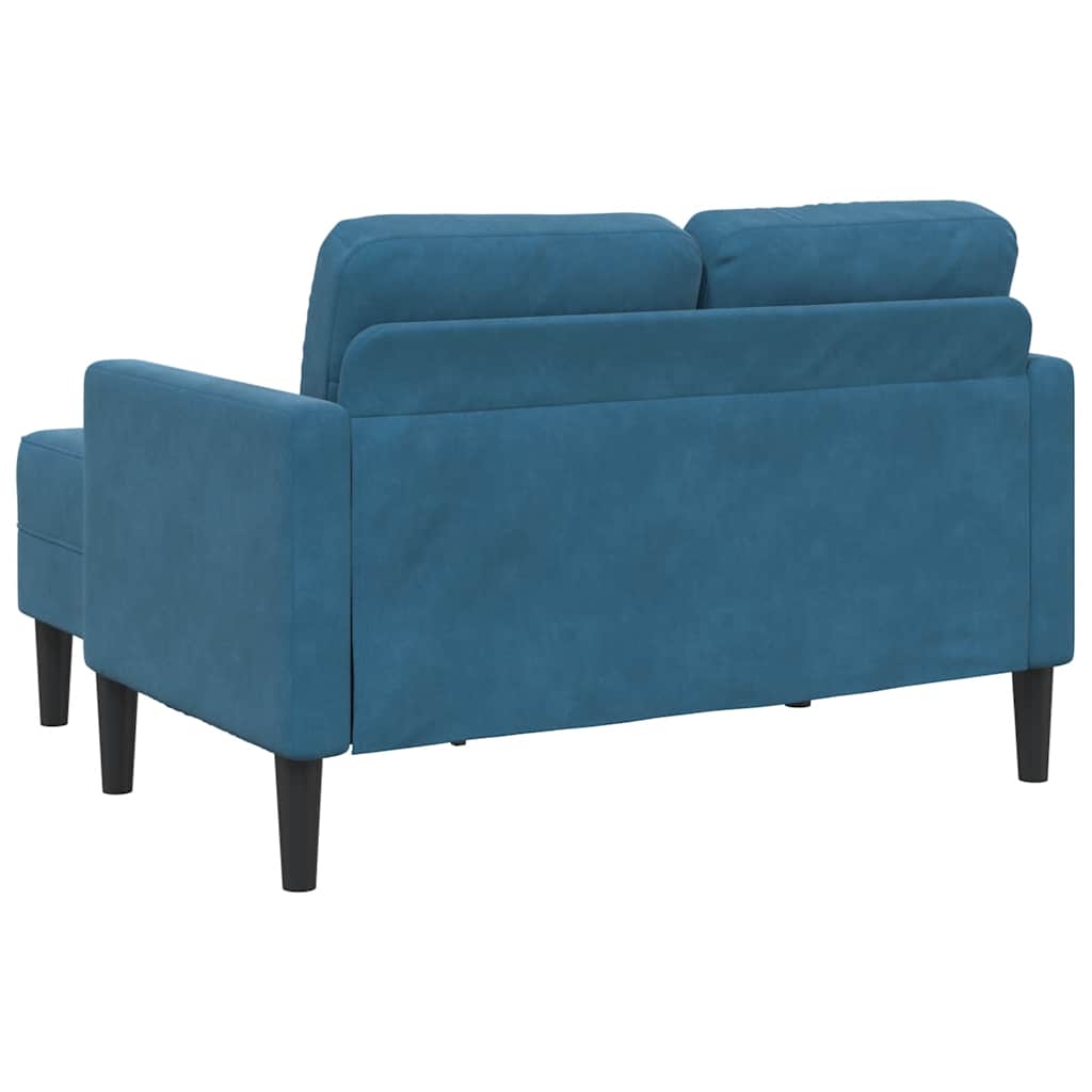 2-Sitssoffa Med Schäslong L-Formad 125 Cm Sammet