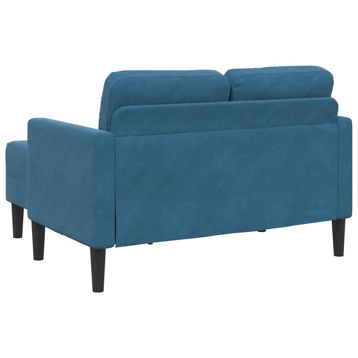 2-Sitssoffa Med Schäslong L-Formad 125 Cm Sammet