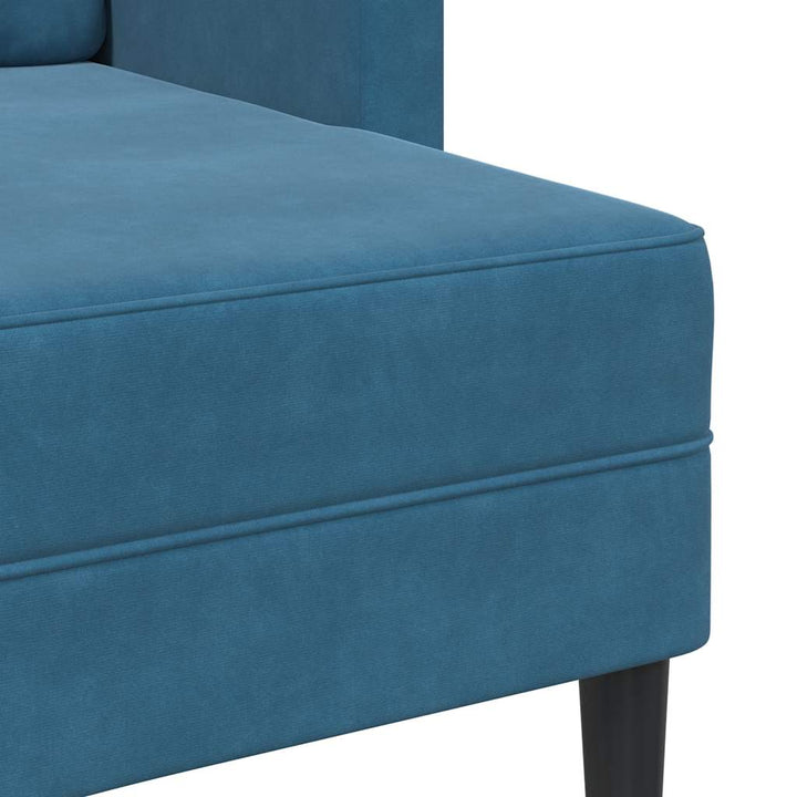 2-Sitssoffa Med Schäslong L-Formad 125 Cm Sammet