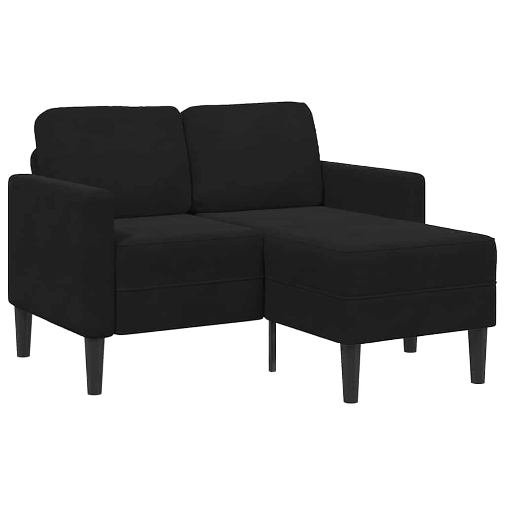 2-Sitssoffa Med Schäslong L-Formad 125 Cm Sammet