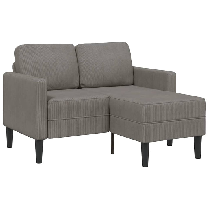 2-Sitssoffa Med Schäslong L-Formad 125 Cm Linne