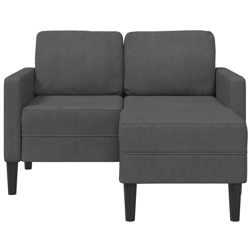 2-Sitssoffa Med Schäslong L-Formad 125 Cm Linne