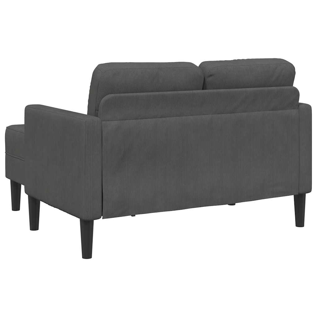 2-Sitssoffa Med Schäslong L-Formad 125 Cm Linne