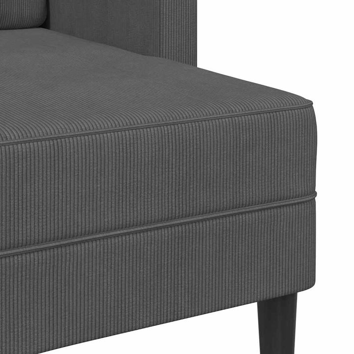 2-Sitssoffa Med Schäslong L-Formad 125 Cm Linne