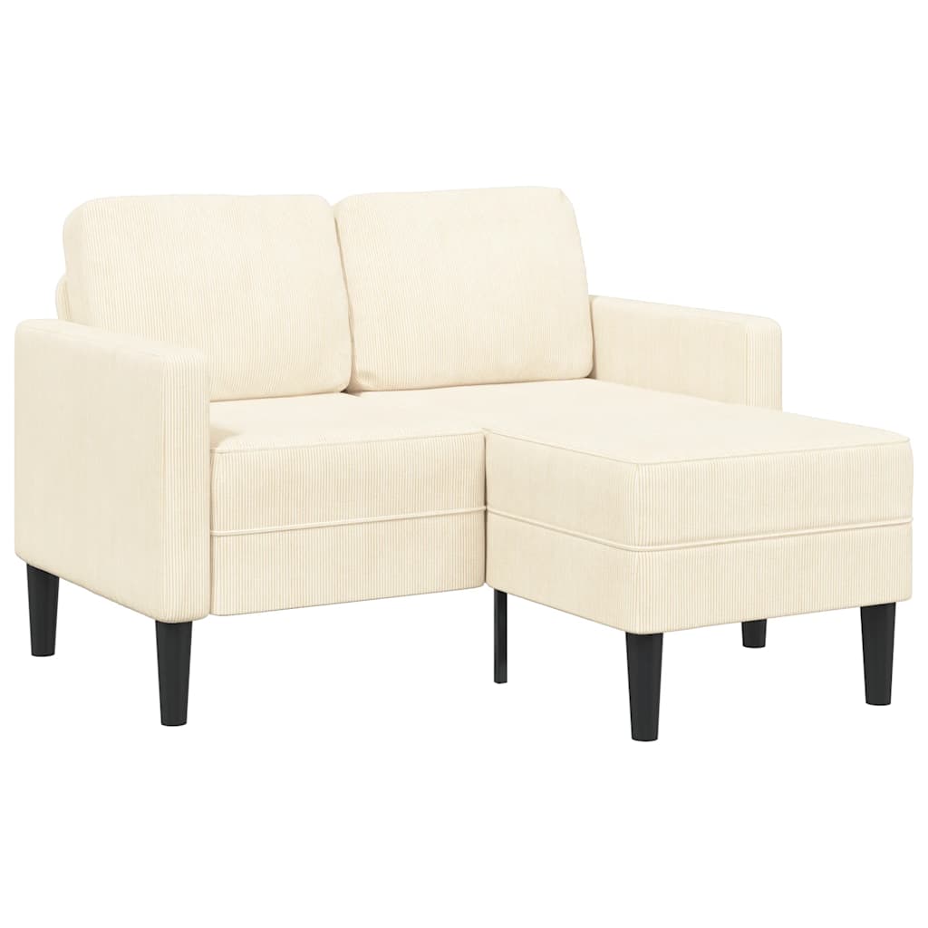 2-Sitssoffa Med Schäslong L-Formad 125 Cm Linne