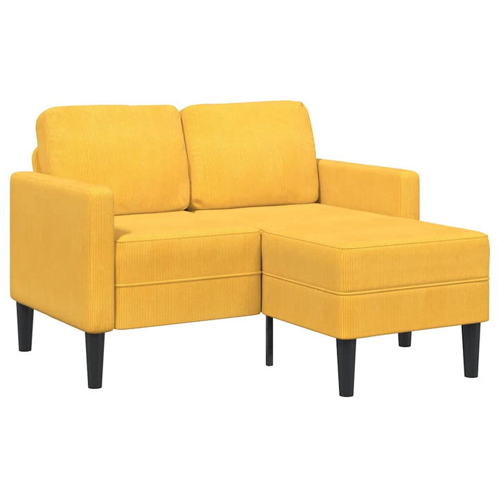 2-Sitssoffa Med Schäslong L-Formad 125 Cm Linne