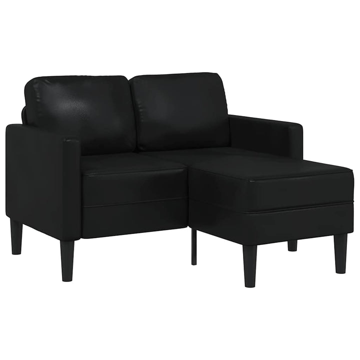 2-Sitssoffa Med Schäslong L-Formad 125 Cm Konstläder