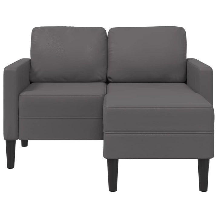 2-Sitssoffa Med Schäslong L-Formad 125 Cm Konstläder
