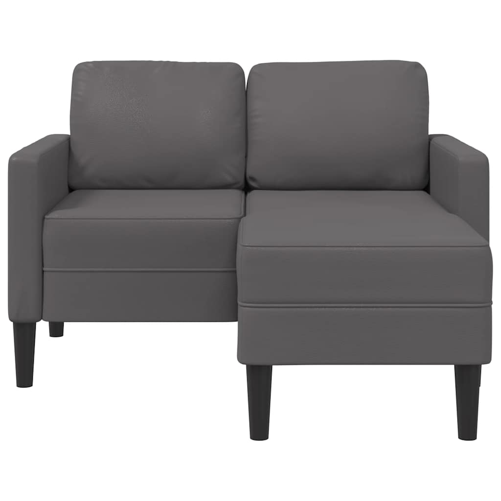 2-Sitssoffa Med Schäslong L-Formad 125 Cm Konstläder