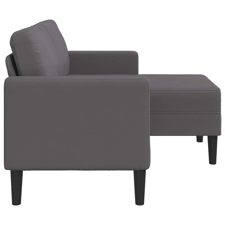 2-Sitssoffa Med Schäslong L-Formad 125 Cm Konstläder