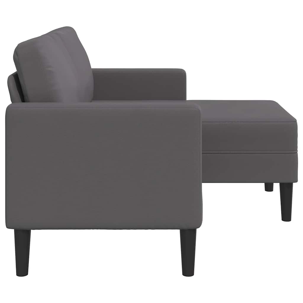 2-Sitssoffa Med Schäslong L-Formad 125 Cm Konstläder